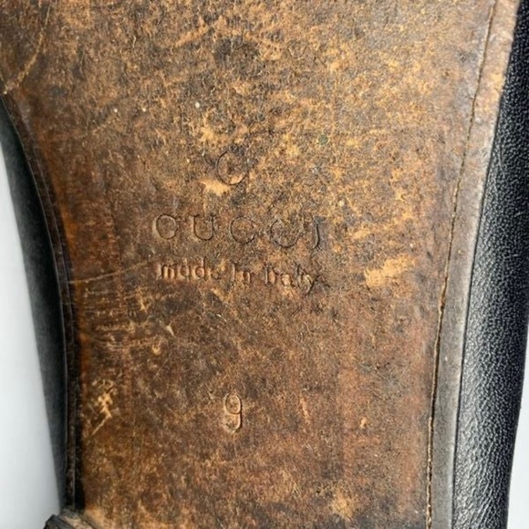 Gucci Horsebit Classic Italian Leather Loafer Slipper 407314 Black Size 9 /US 11 - Picture 9 of 12